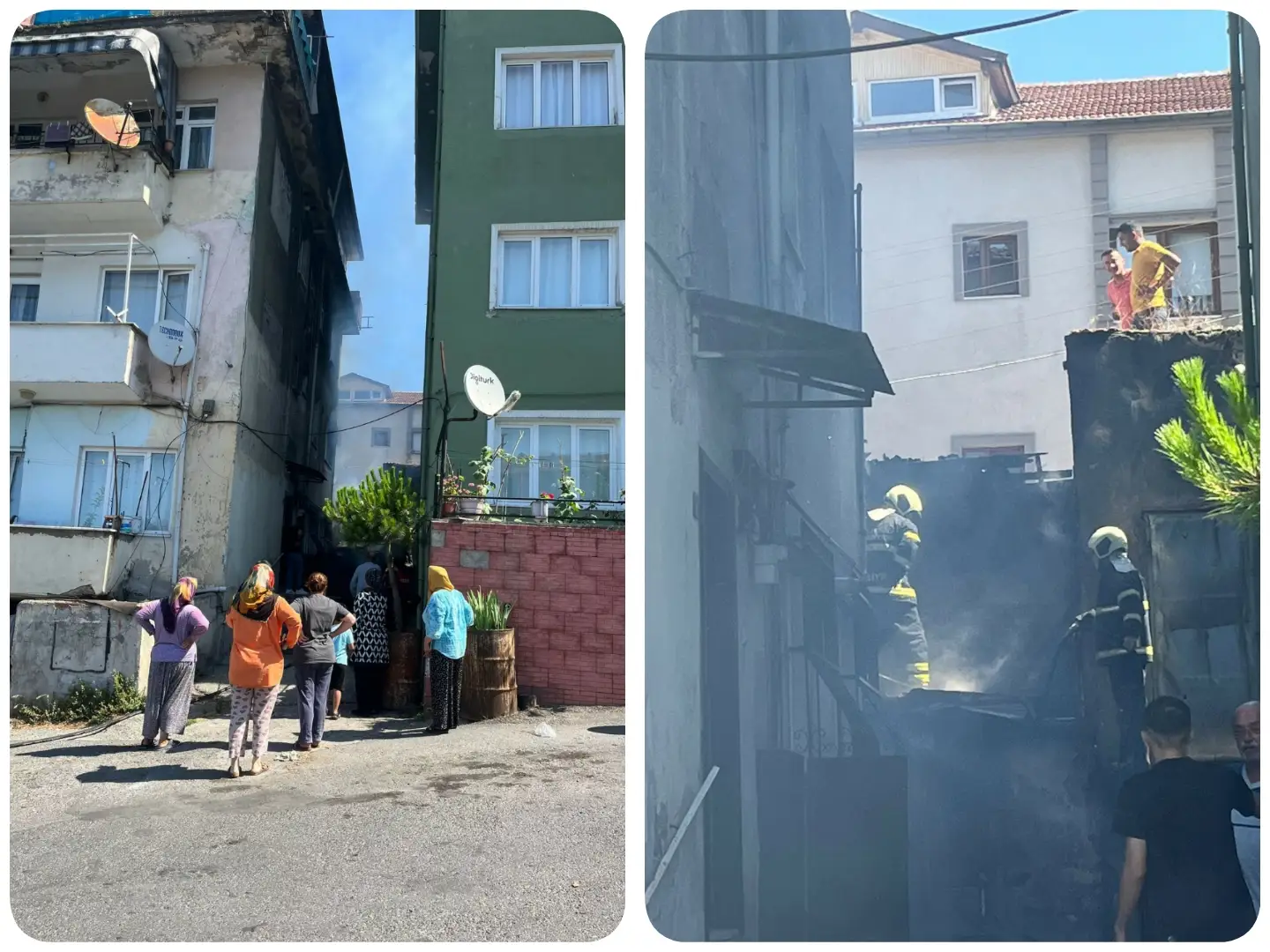 Atık malzeme deposunda yangın çıktı..