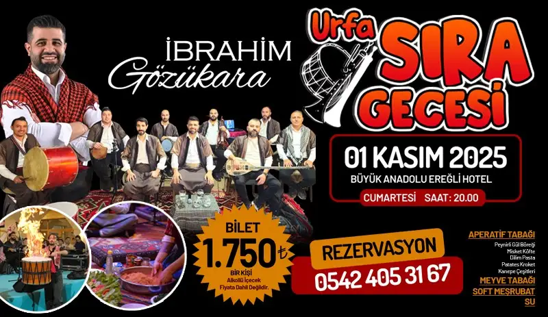 Urfa sıra gecesine davetlisiniz...