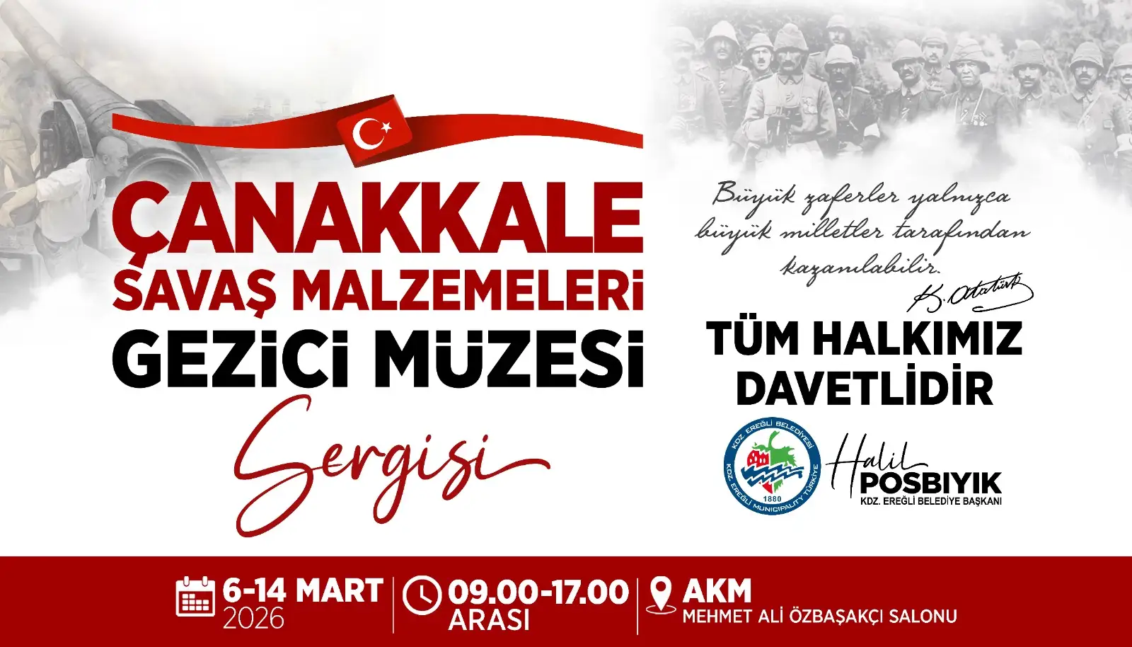 1915 Çanakkale Savaş Malzemeleri Sergisi AKM’de