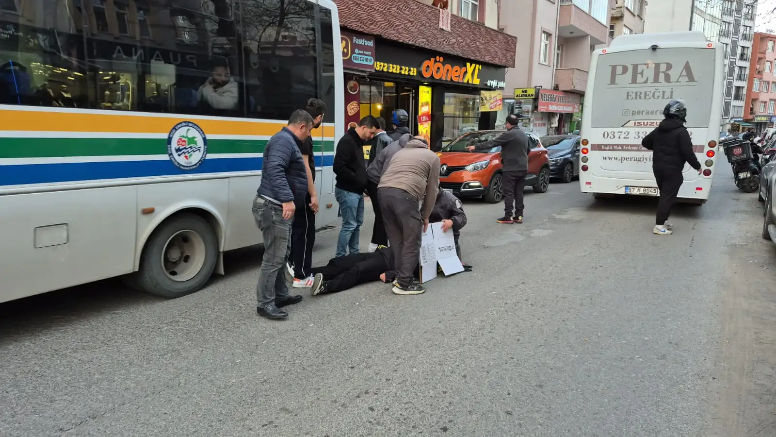 Ereğli’de Tehlikeli Sollama Kazayla Bitti: 1 Yaralı..