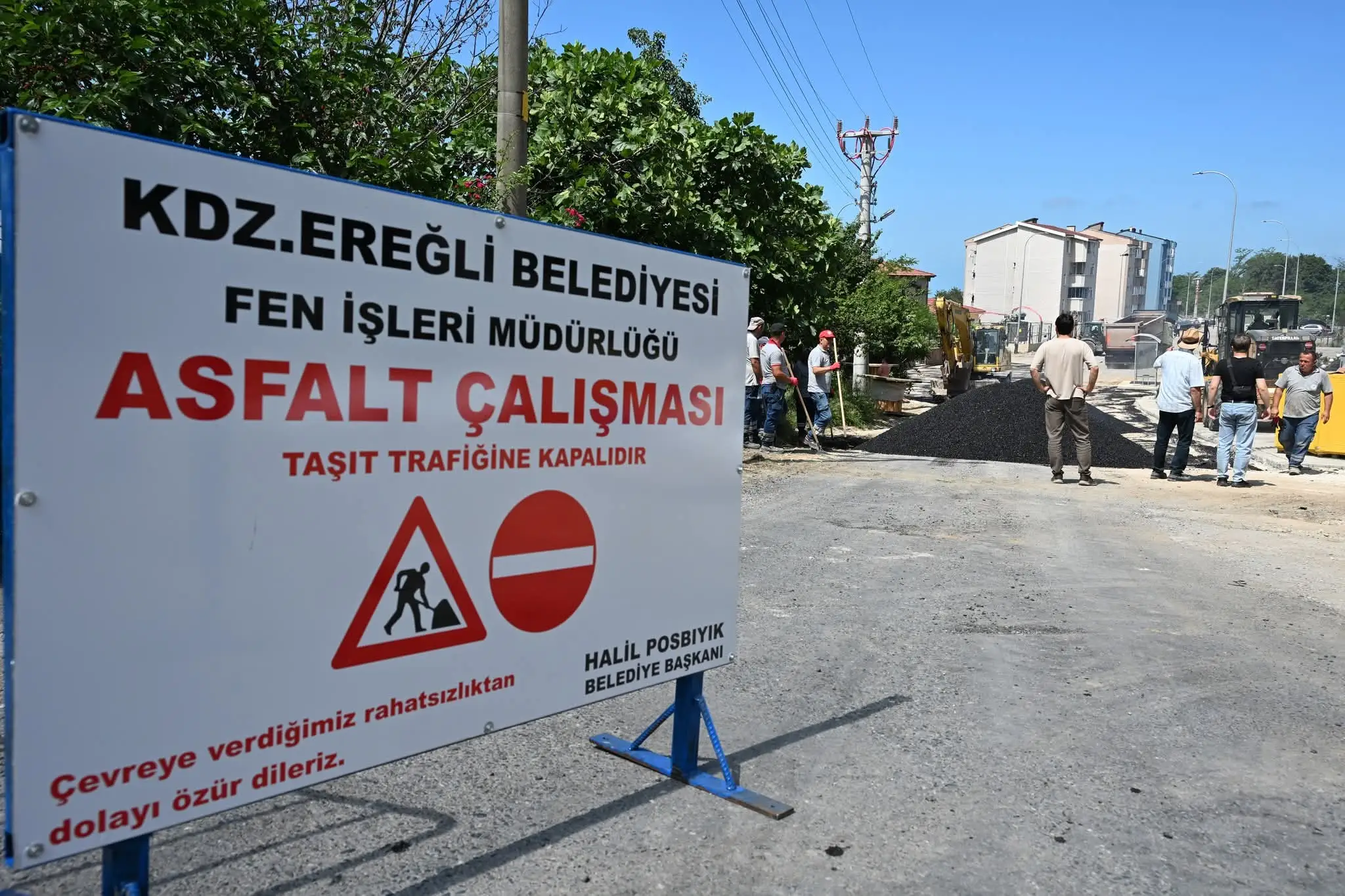 KDZ. EREĞLİ ASFALTLANIYOR