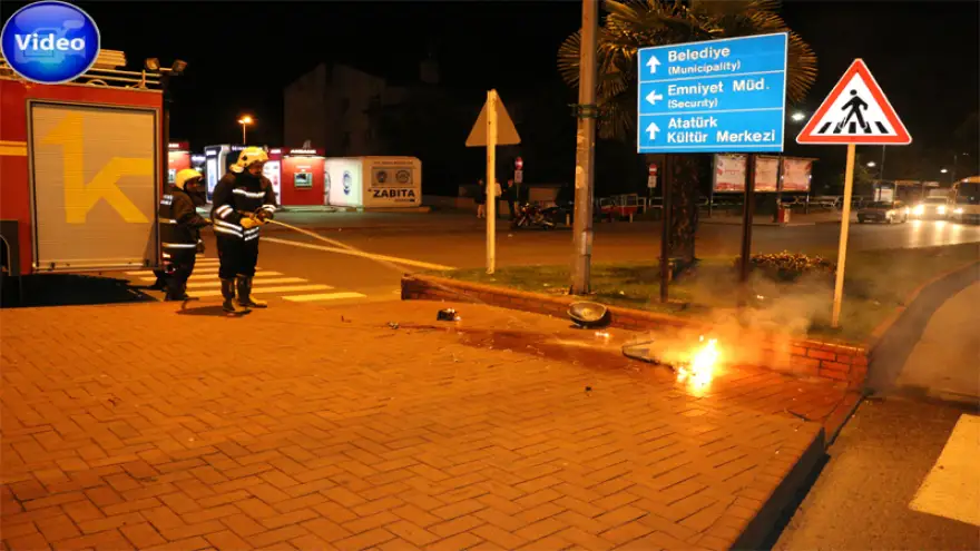 Lamba alevler içinde kaldı...