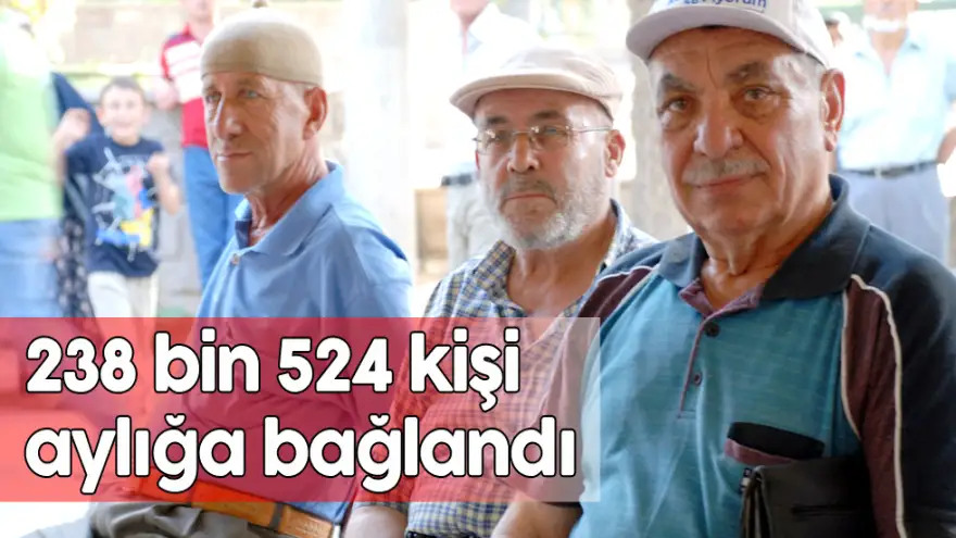 238 bin 524 kişi aylığa bağlandı
