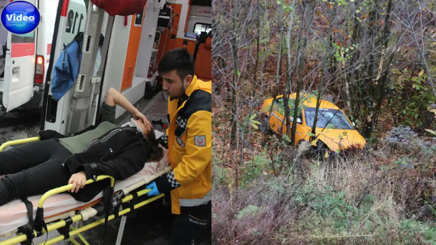 15 Metreden şarampole yuvarlandı