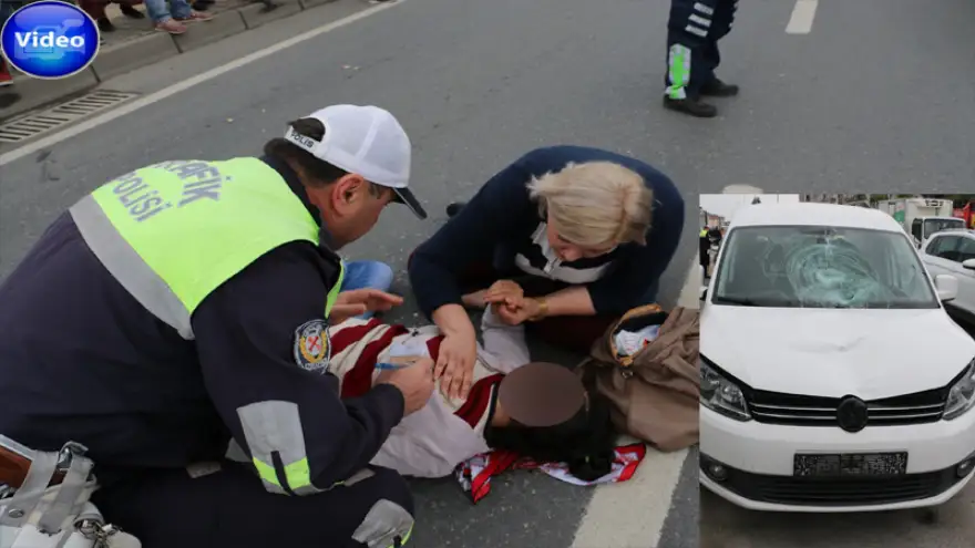 Ellerindeki eşyalar bir yana, kendisi bir yana fırladı…