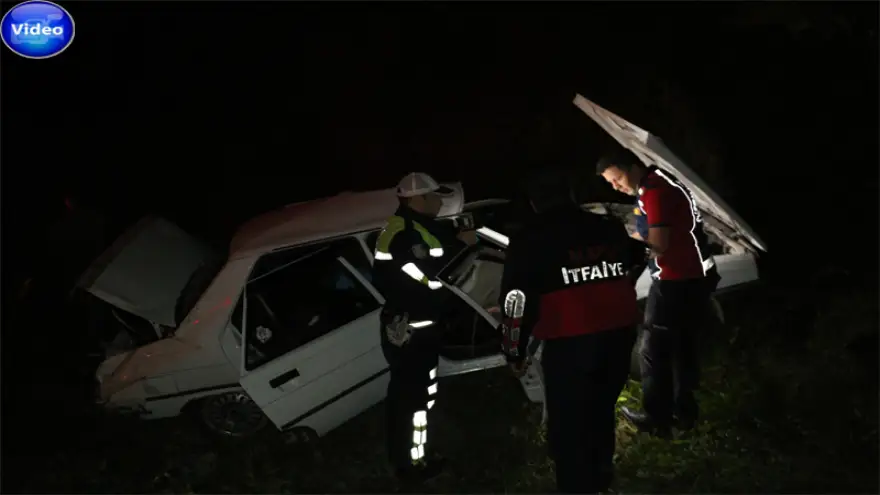 Tır çarptı, yoldan çıkıp takla attı…