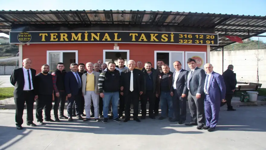 Posbıyık, terminal taksi esnafının sorunlarını da dinledi