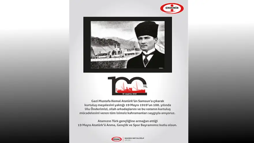 Erdemir: "19 Mayıs Atatürk'ü Anma, Gençlik ve Spor Bayramı Kutlu Olsun"