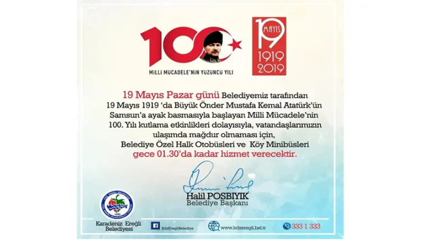 Pazar günü 01:30'a kadar otobüsler çalışacak