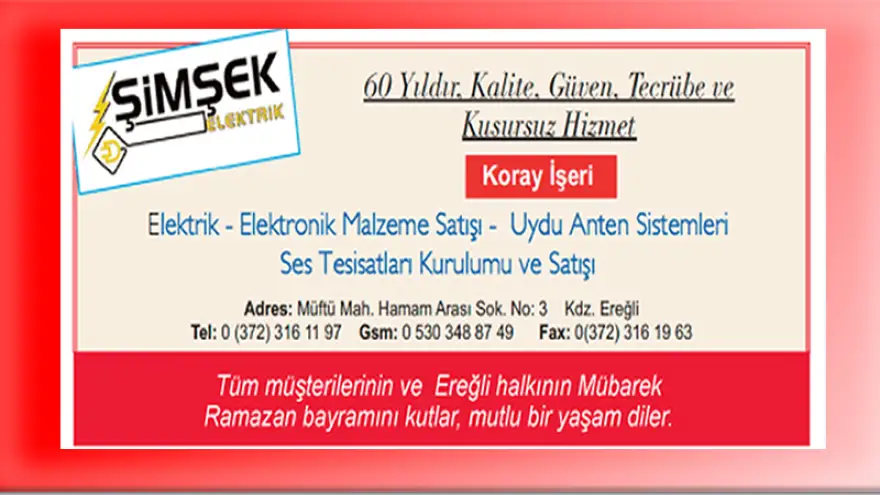Şimşek Elektrik Ramazan Bayramınızı Kutlar...