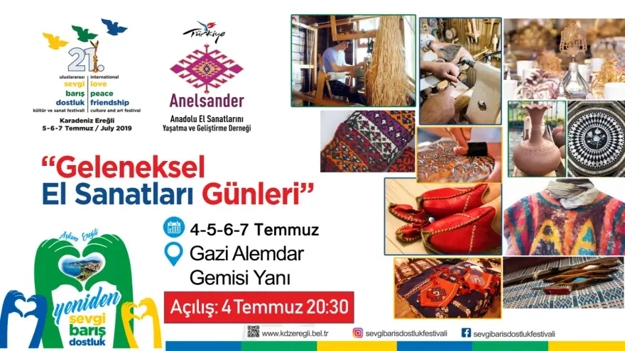“Geleneksel El Sanatları Günleri” bugün açılıyor