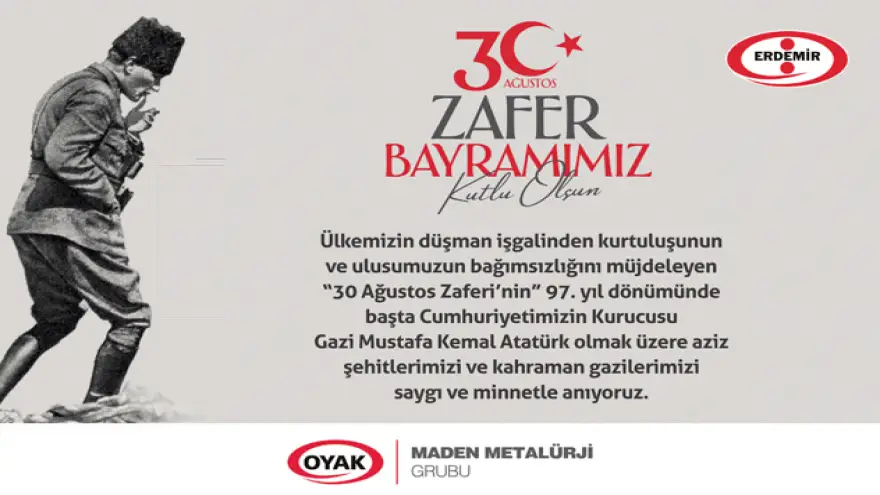 Erdemir: "30 Ağustos Zafer Bayramınız Kutlu olsun"