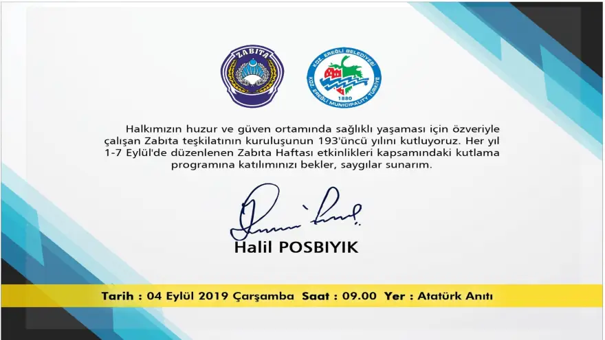 Zabıta haftası kutlanıyor...