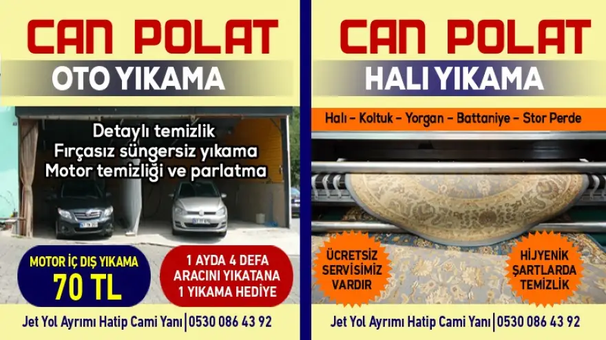 Otomobiliniz ve halılarınız emin ellerde...