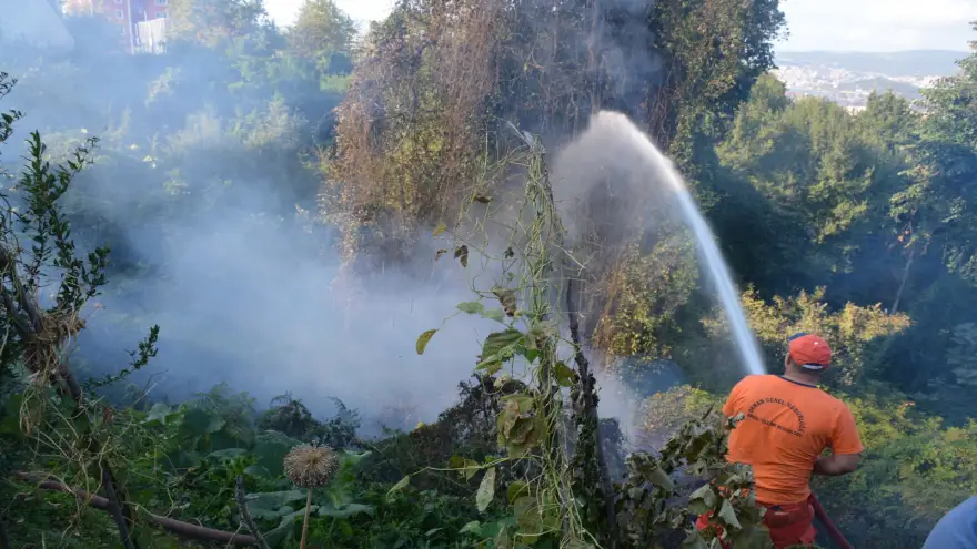 Millet bahçesinde yangın çıktı…