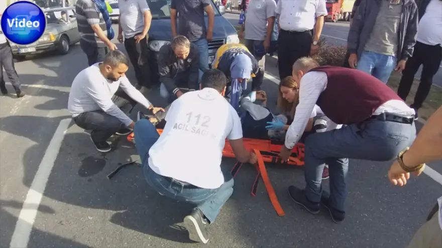 Kamyonete çarptı!..