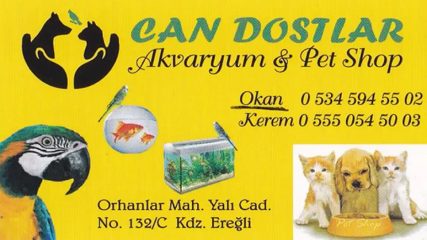 Can Dostlar Akvaryum ve Petshop Hizmetinizde