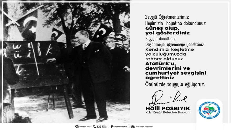 Başkan Posbıyık, Öğretmenler günü'nü kutladı...