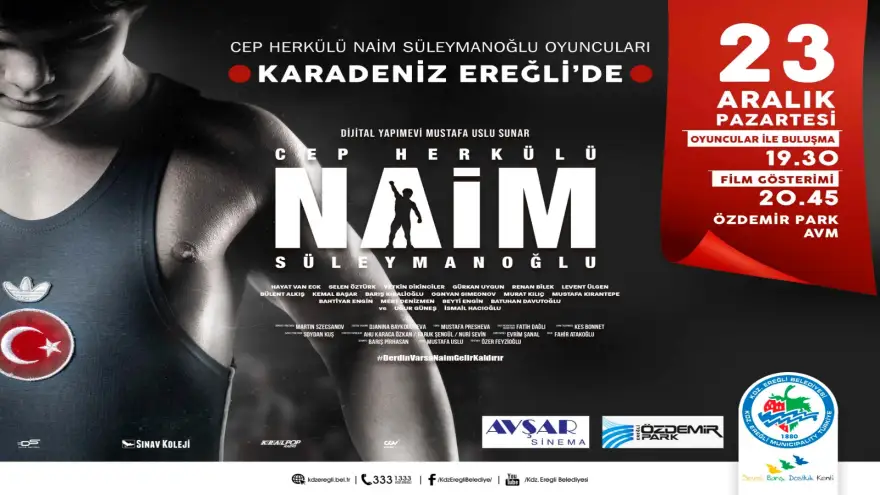 Cep Herkülü Naim Süleymanoğlu oyuncuları Ereğli’ye geliyor