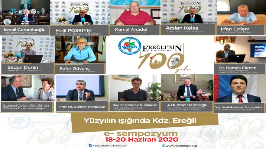 "100 Yılın Işığında Kdz. Ereğli’ konulu e-sempozyum başladı"