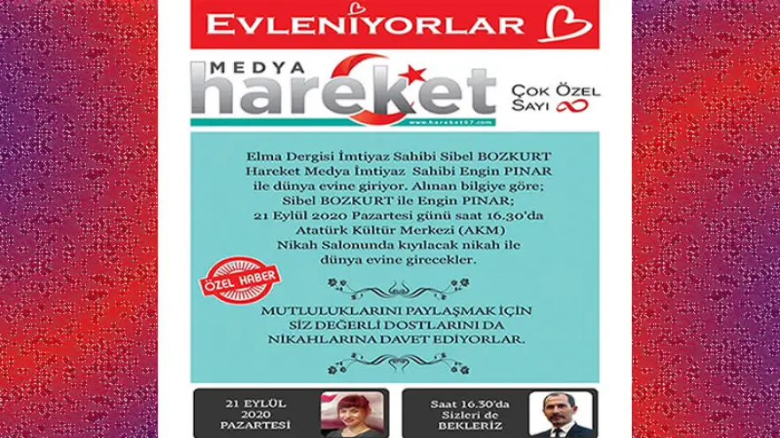 Bozkurt ve Pınar dünya evine giriyor