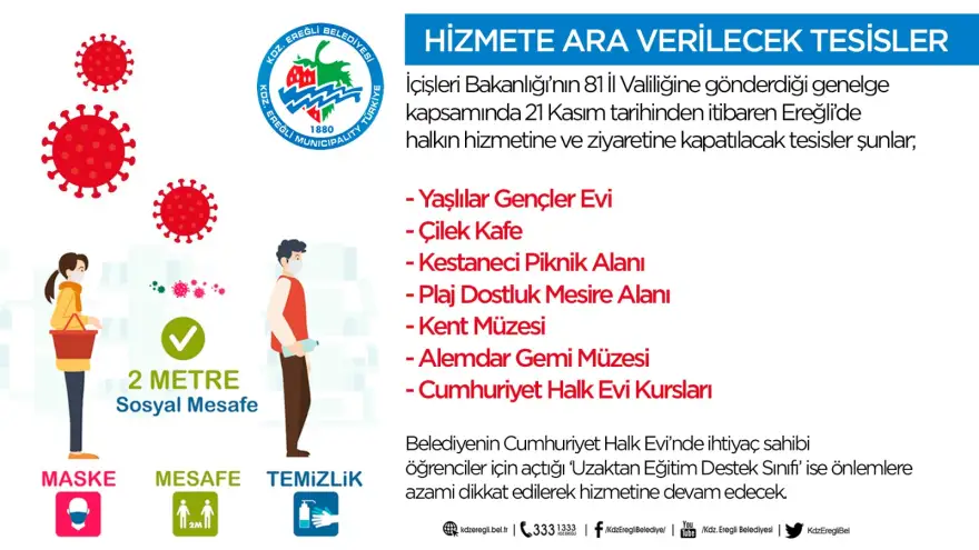 Belediye, hizmete ara verilecek tesisleri açıkladı