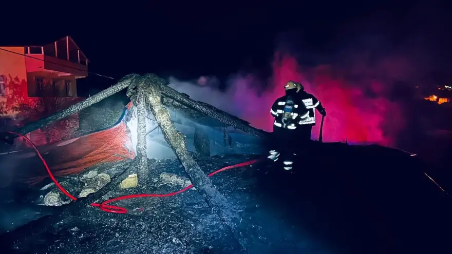 Ereğli Balı'da çatı yangını