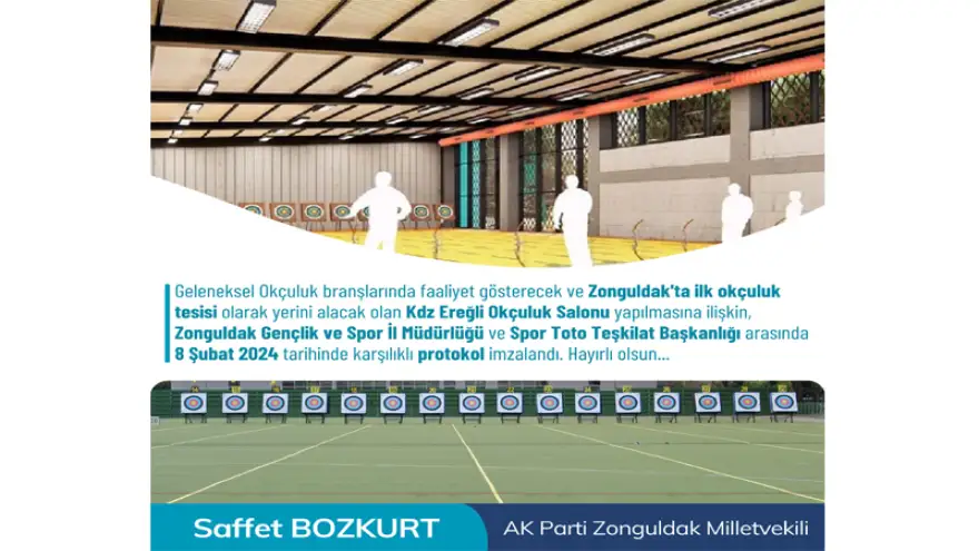 Ereğli'de Okçuluk Salonu için protokol imzalandı