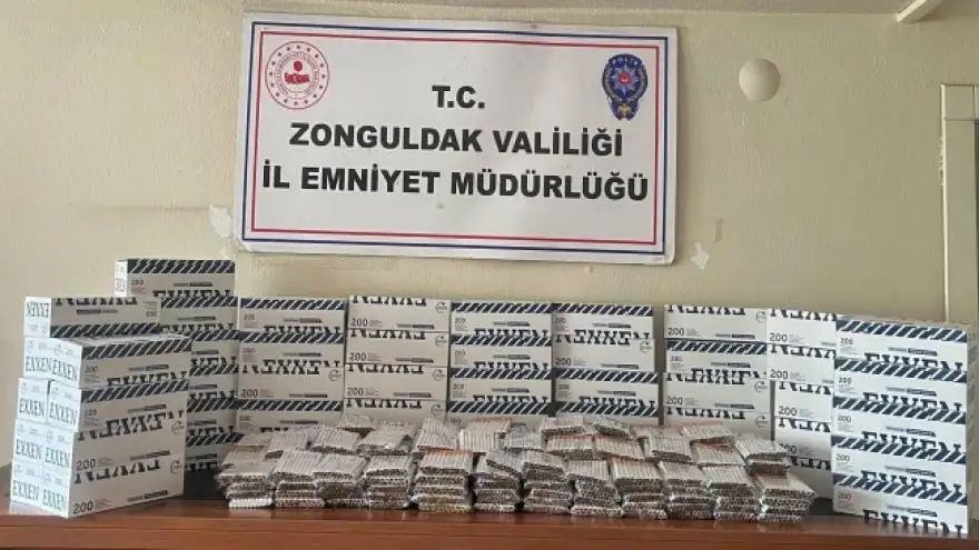 Yirmi Bin adet bandrolsüz boş makaron ele geçirildi..