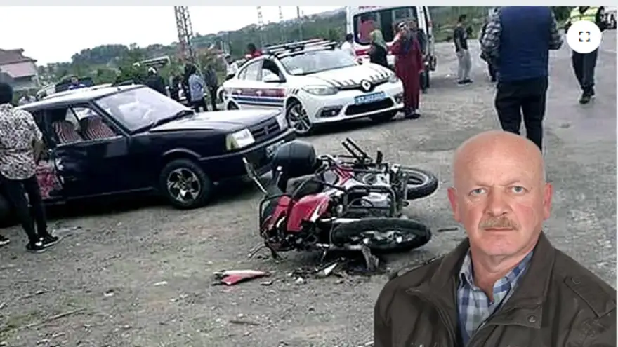 Ağır yaralanan motosiklet sürücüsü Mehmet Güner hayatını kaybetti.