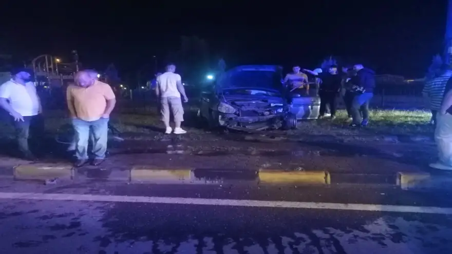 Gülüç köprüsünde orta refüşe çıktı