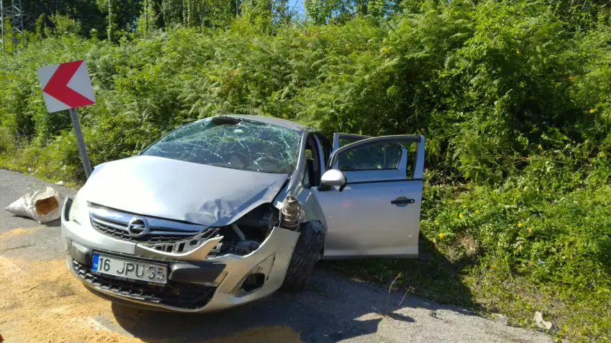 Otomobil su kanalına uçtu: 5 Yaralı