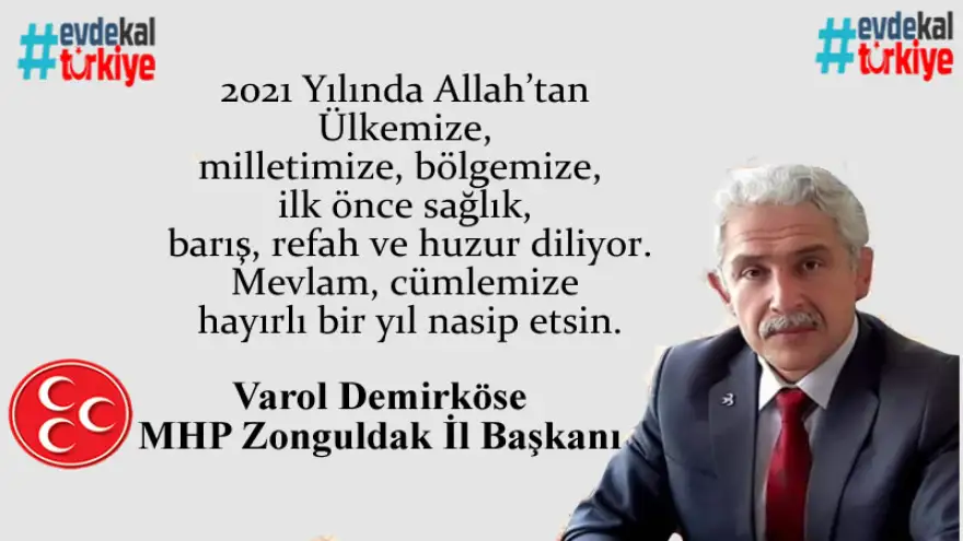 Demirköse, yeni yılınızı kutlar, sağlıklı ve mutlu bir yaşam diler