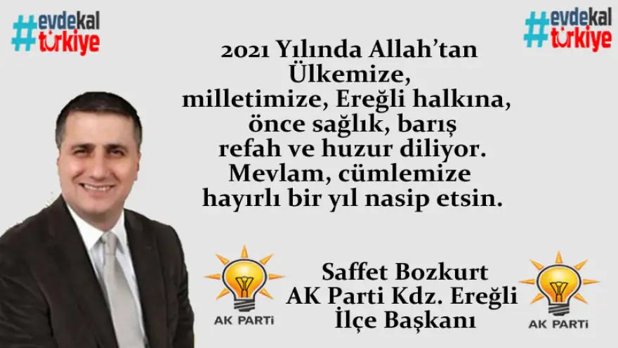 Bozkurt, yeni yılınızı kutlar, sağlıklı ve mutlu bir yaşam diler