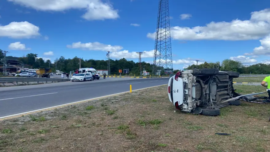 Otomobil takla attı: 1 Yaralı