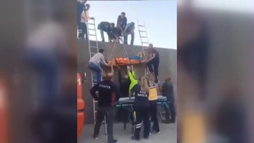 Balık tutarken ayağı 20 Tonluk beton blokları arasına sıkıştı