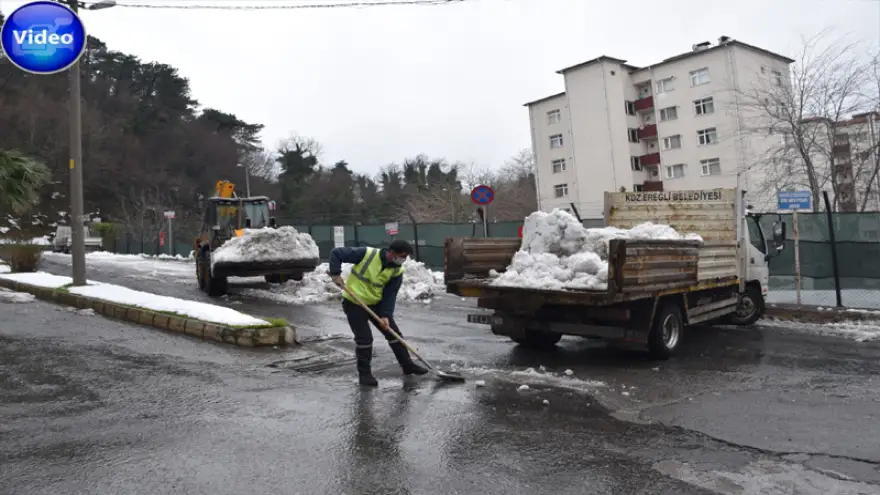 Kdz. Ereğli'de kar temizliği seferberliği