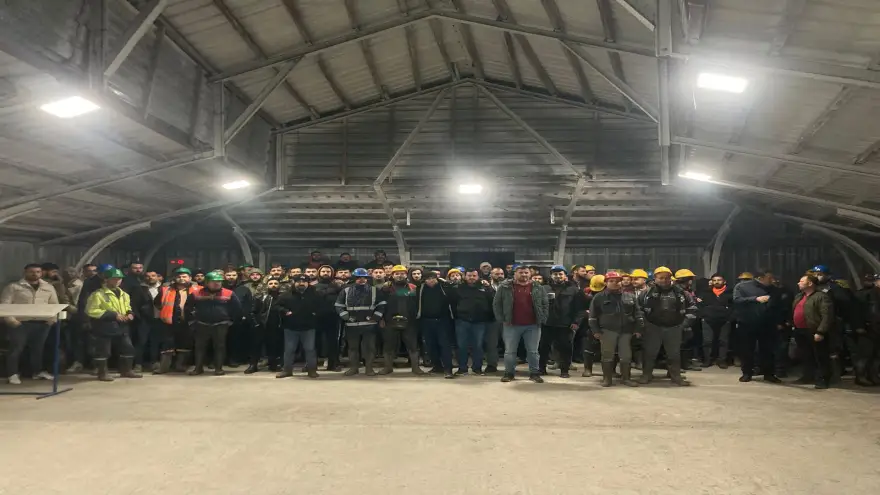 Maden işçileri eylem yaptılar ocağa girmediler