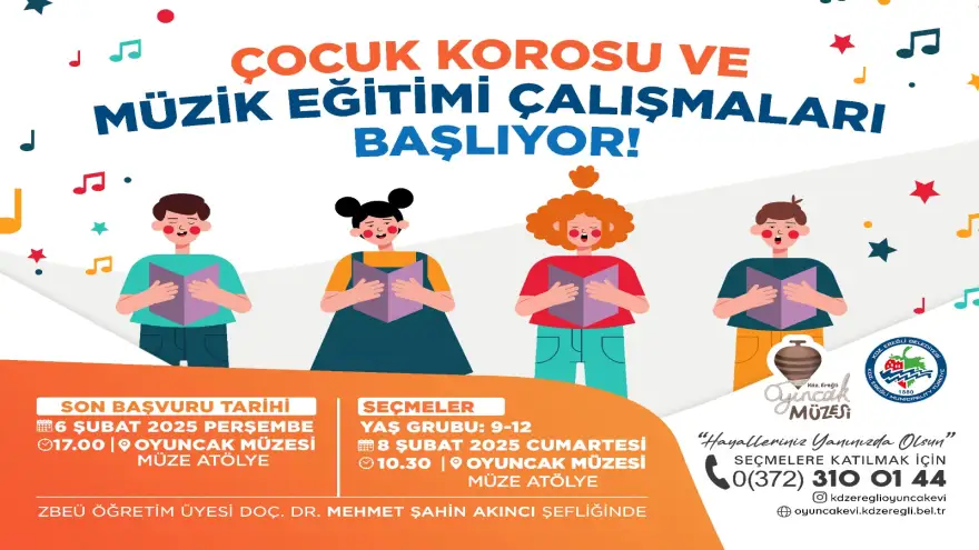 ÇOCUK KOROSU VE MÜZİK EĞİTİMİ ÇALIŞMALARI BAŞLIYOR