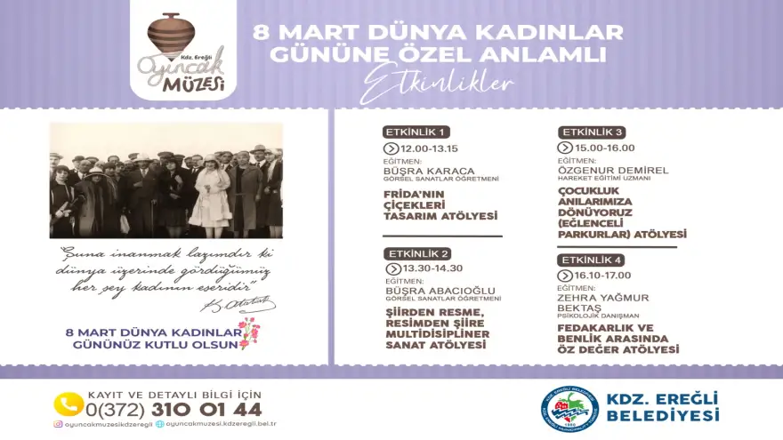 OYUNCAK MÜZESİ’NDE 8 MART DÜNYA KADINLAR GÜNÜ ETKİNLİĞİ DÜZENLENECEK