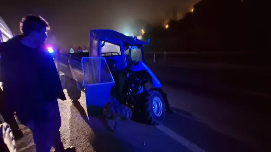 Patpat park halinde ki tıra çarptı..
