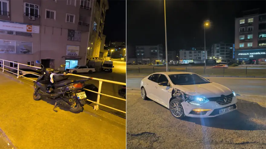 Otomobil ile motosikletin çarpıştı: 1 Yaralı
