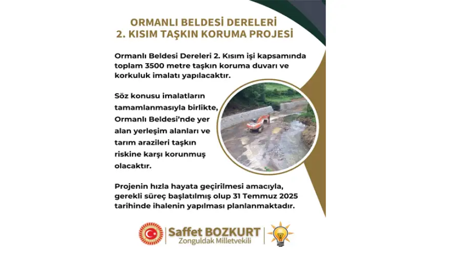 Ormanlı Beldesi Dereleri 2. Kısım Taşkın Koruma Projesi