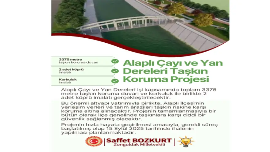 Alaplı Çayı ve Yan Dereleri Taşkın Koruma Projesi