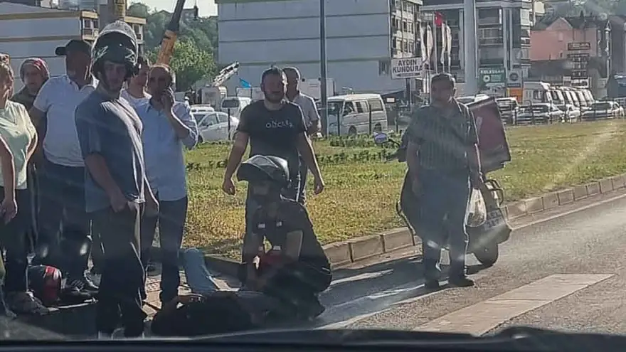 Otomobil ile motosiklet çarpıştı 1 yaralı