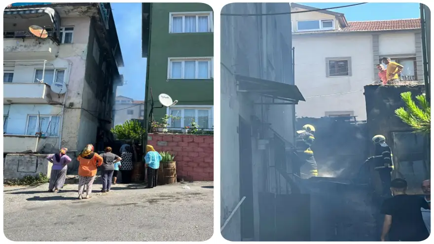 Atık malzeme deposunda yangın çıktı..