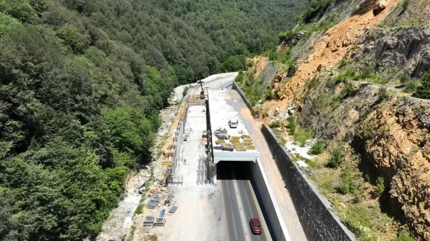 Heyelan koruma çalışmaları tamamlandı..