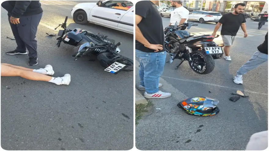 İki motosiklet çarpıştı 3 yaralı