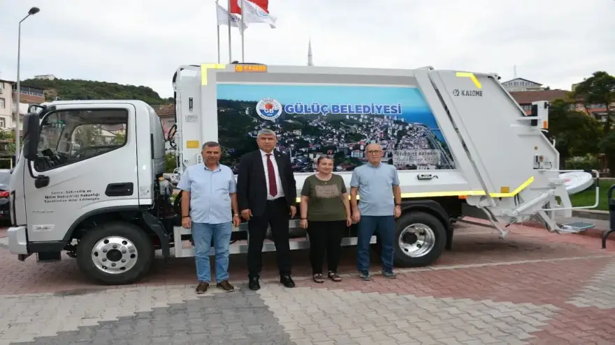 GÜLÜÇ BELEDİYESİNE YENİ ÇÖP KAMYONU HİBESİ