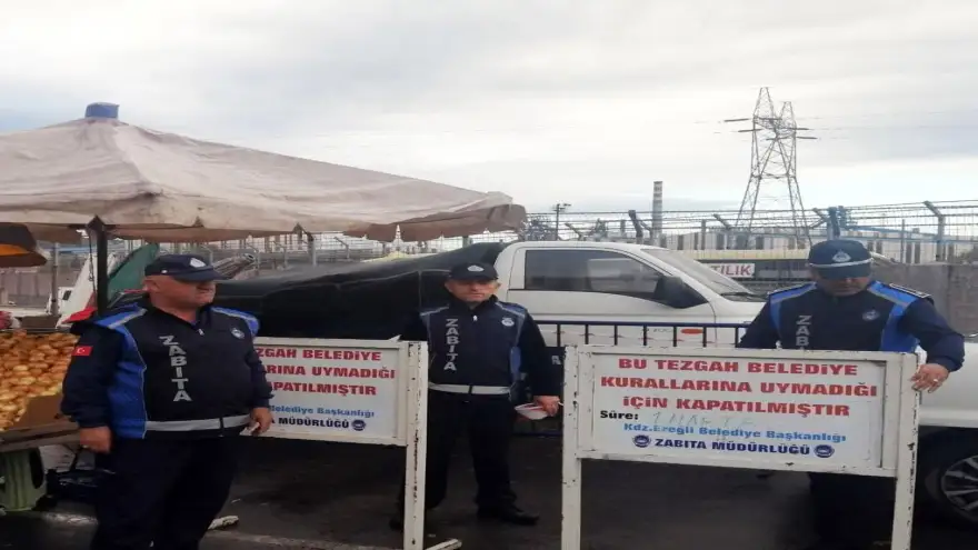 KDZ. EREĞLİ’DE, MÜŞTERİYE KABA DAVRANAN 2 TEZGAH KAPATILDI